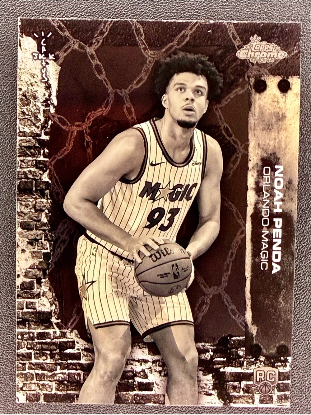 2025-26 Topps Chrome x Cactus Jack Noah Penda RC Refractor Rookie #92 Magic